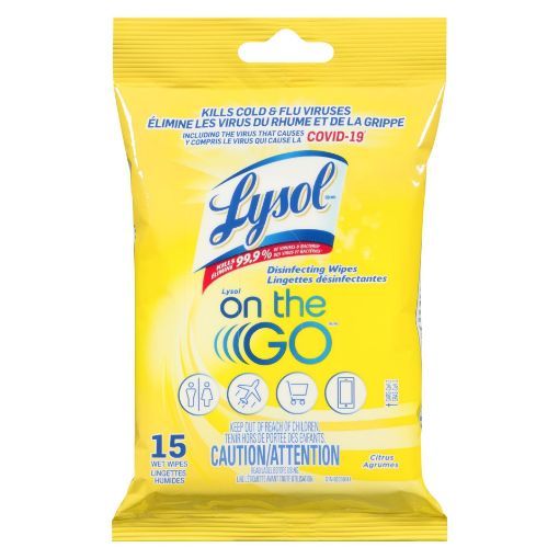 Picture of LYSOL ON THE GO DISINFECTING WIPES - CITRUS 15S